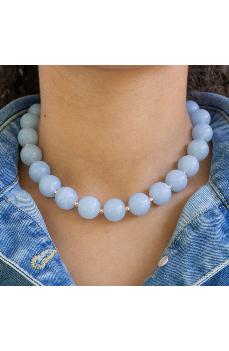 Erin McDermott Jewelry Blue Skies Ahead Beaded Necklace, Alternate, color, Blue