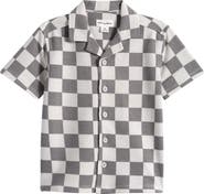 MILES THE LABEL Kids' Checkerboard Print Button-Up Shirt