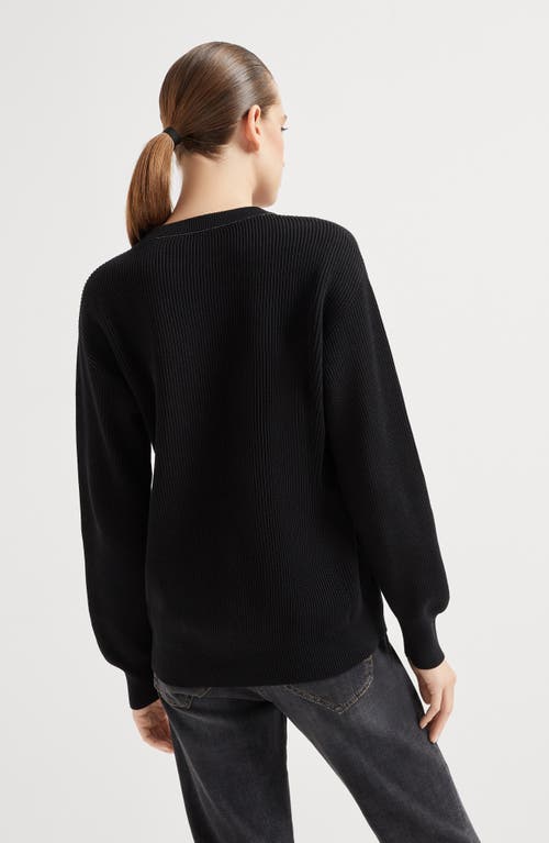 Brunello Cucinelli Cotton Sweater In Black