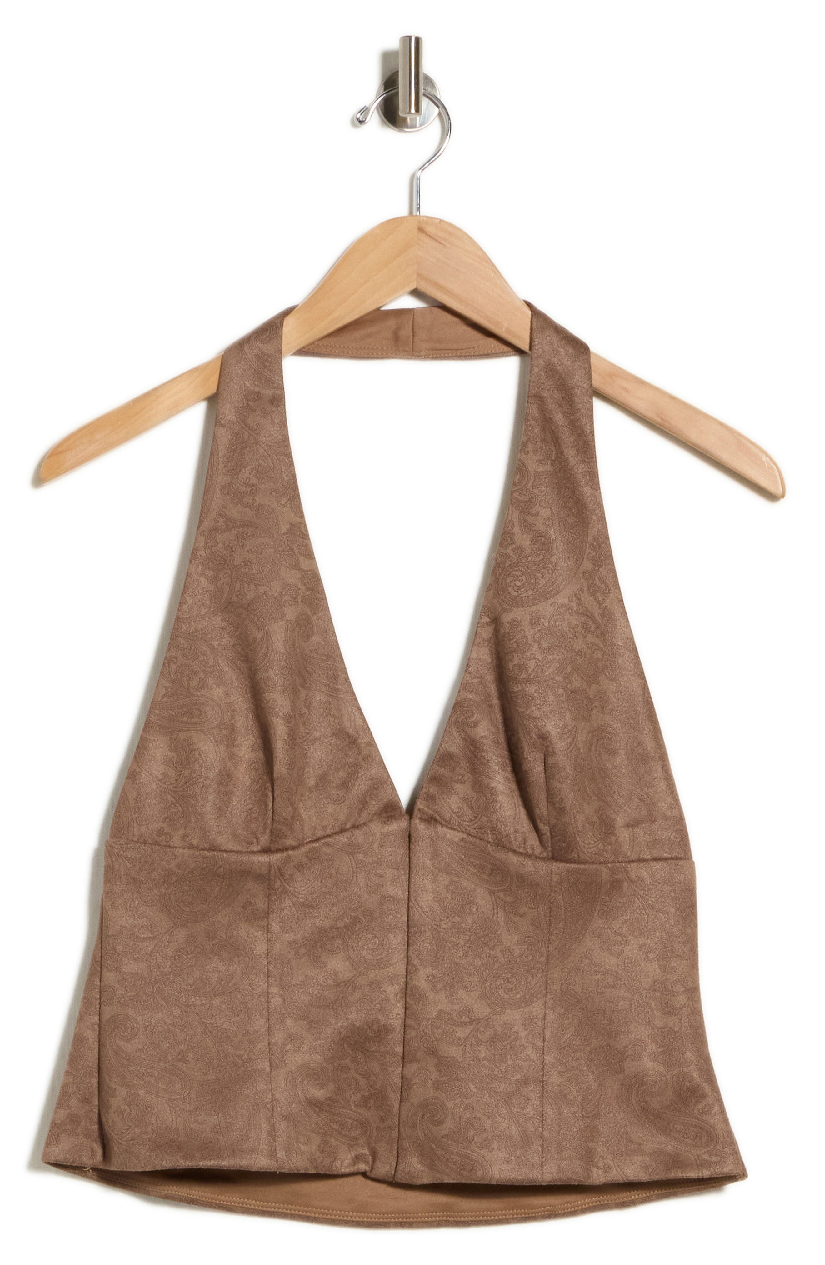 Down the Line Crop Halter Top