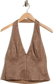 Princess Polly Down the Line Crop Halter Top