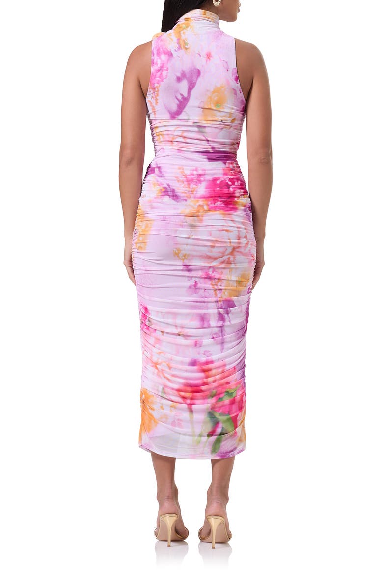 AFRM Fiorella Floral Rosette Body-Con Dress, Alternate, color, Floral Portrait