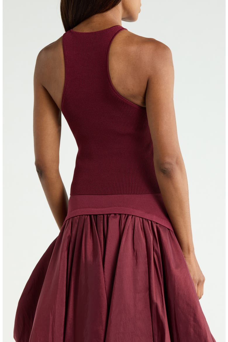 Reza Compact Rib Racerback Tank, Alternate, color, CRANBERRY