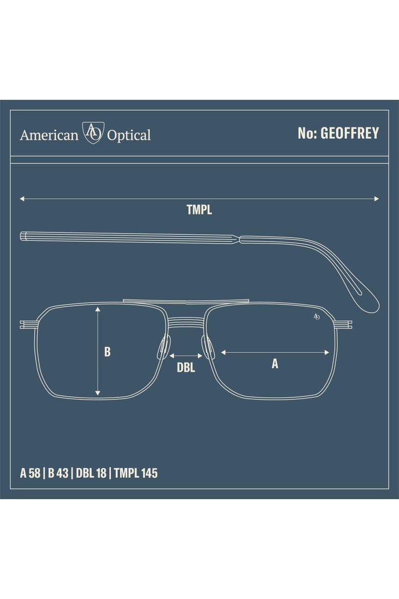 Geoffrey 58mm Rectangle Nylon Non Polarized, Alternate, color, Matte Black - GYN