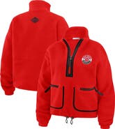 WEAR by Erin Andrews Women's WEAR by Erin Andrews  Red New Jersey Devils Polar Fleece Half-Zip Jacket