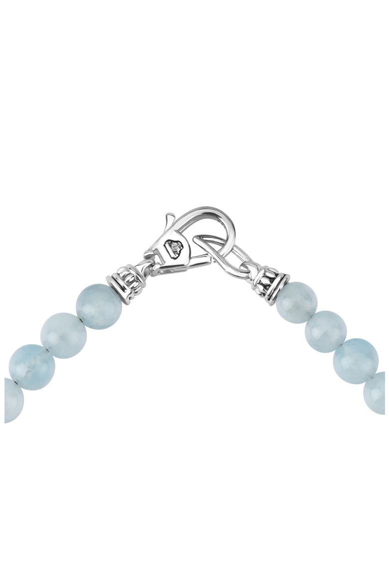 Caviar Icon Station Semiprecious Stone Necklace, Alternate, color, SILVER/ AQUAMARINE