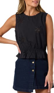 O'Neill Lanisa Eyelet Peplum Tank