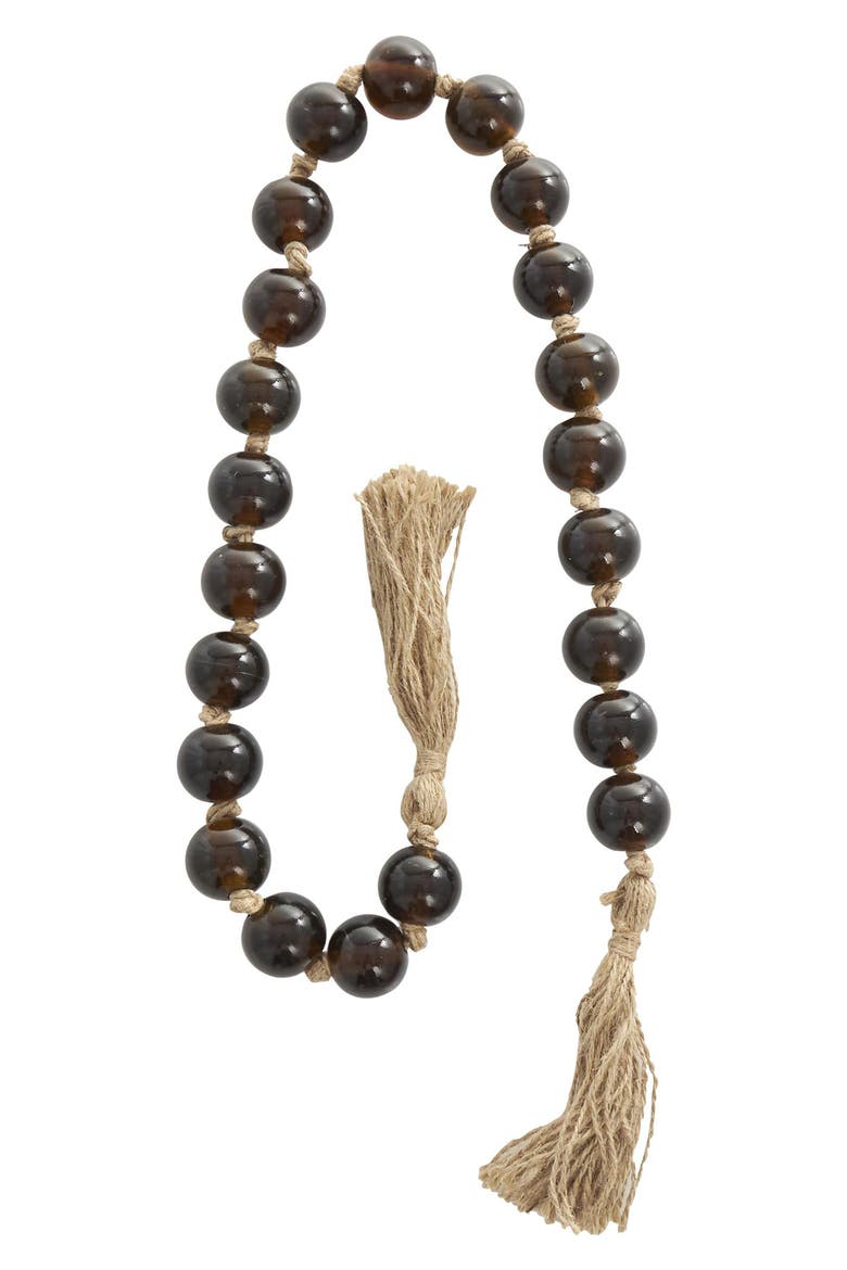 Bohemian Glass Beaded Tassel Garland, Alternate, color, DARK BROWN