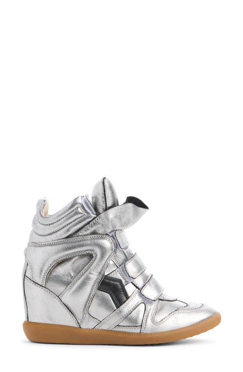 Isabel Marant Bekett Hidden Wedge High Top Sneaker In Gray