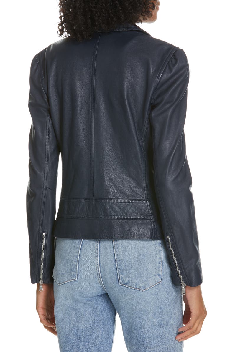 Rebecca Taylor Leather Biker Jacket, Alternate, color, 