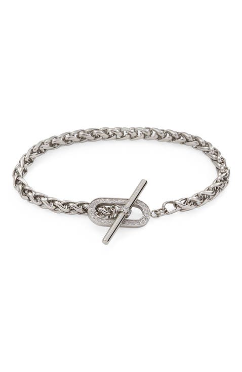 Pave Toggle Chain Bracelet