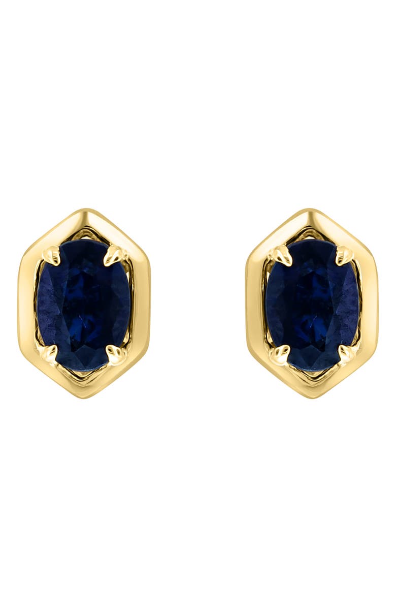 EFFY Blue Sapphire Stud Earrings, Main, color, Blue