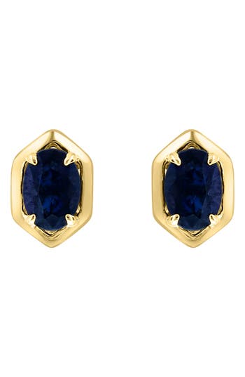 Effy Blue Sapphire Stud Earrings In Red