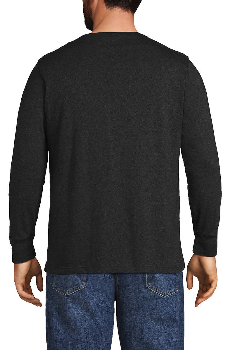 Lands' End Super-T Long Sleeve T-Shirt, Alternate, color, Dark Charcoal Heather