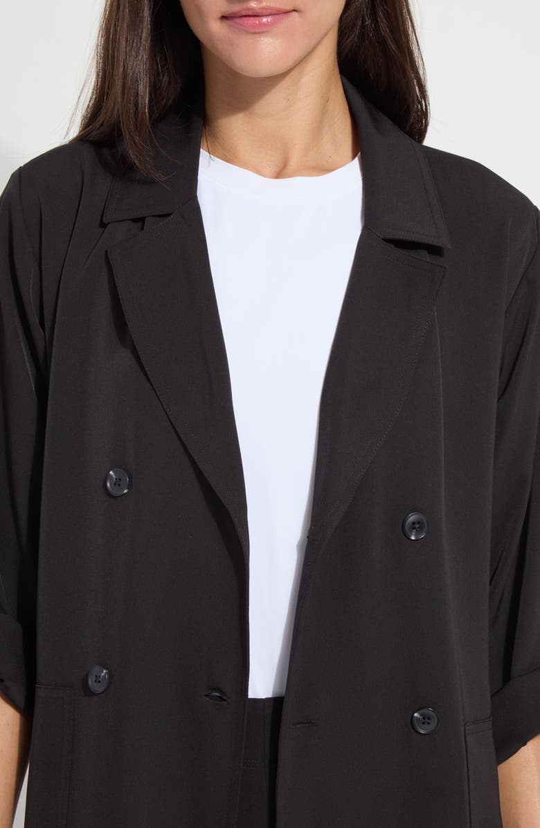 Lysse Ellison Convertible Trench Dress, Alternate, color, Black