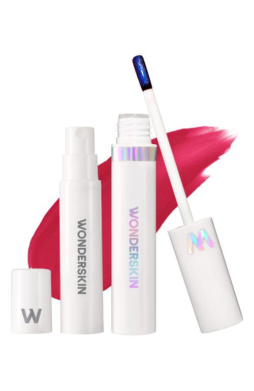 WONDERSKIN Wonder Blading Peel & Reveal Lip Stain Set in First Kiss 