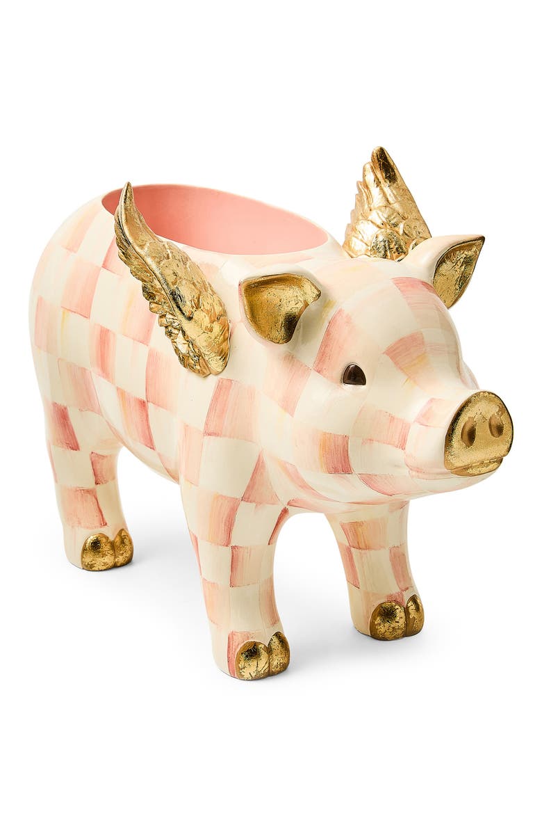 Rosy Check Flying Pig Planter, Main, color, ROSY