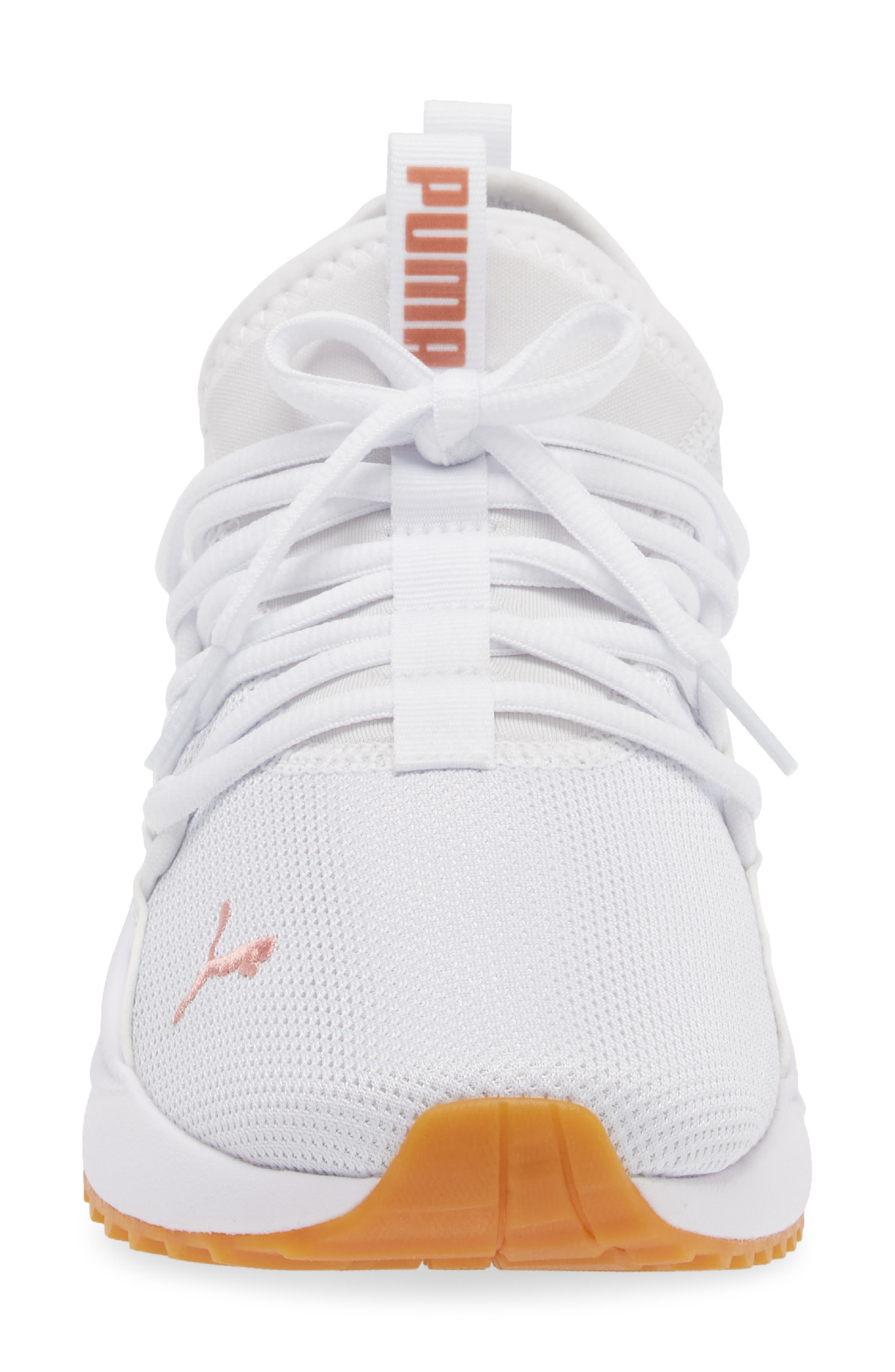 PUMA Pacer Future Web Knit Sneaker, Alternate, color, Puma White-Copper Rose