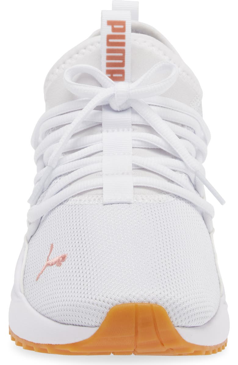 PUMA Pacer Future Web Knit Sneaker, Alternate, color, Puma White-Copper Rose
