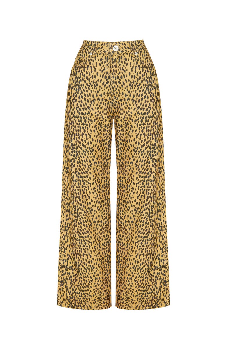 Nocturne Leopard Print Jeans, Alternate, color, 