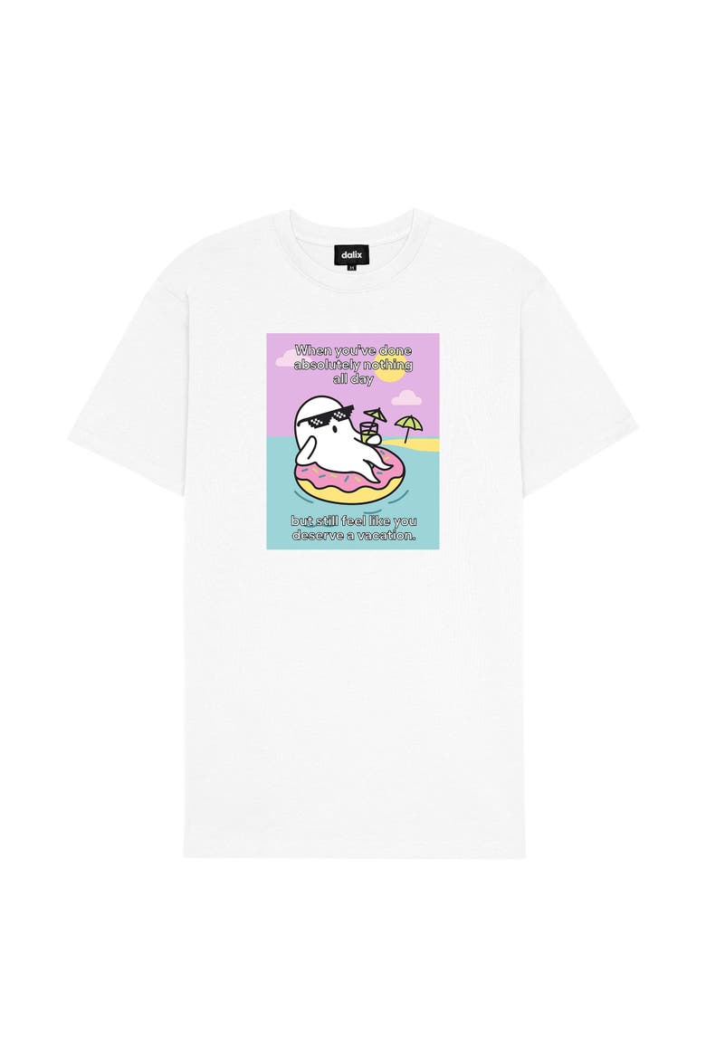 Ghost Mens Vacation Tee, Main, color, White