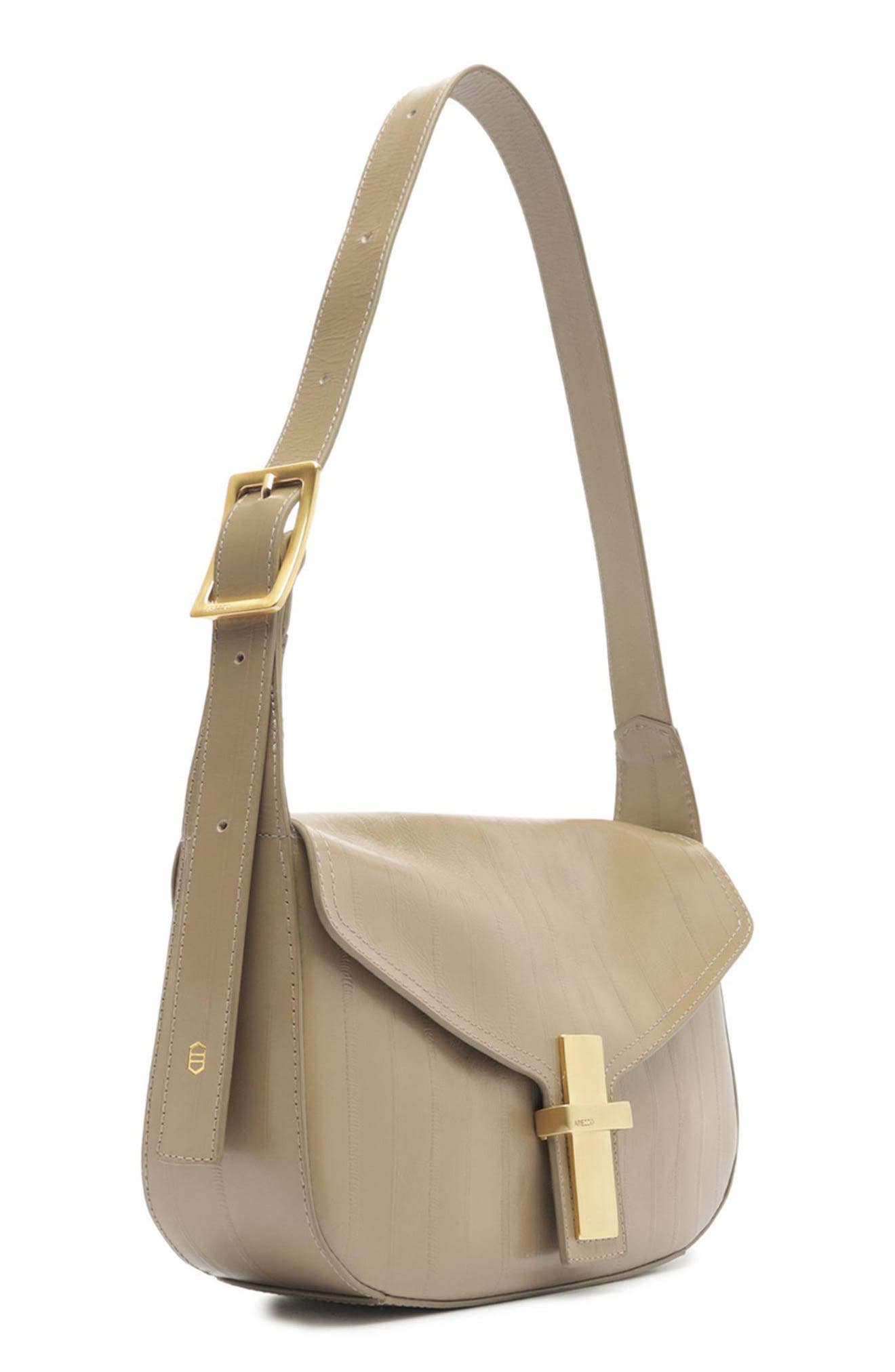 Blair Small Leather Shoulder Bag, Alternate, color, TOPO GREY