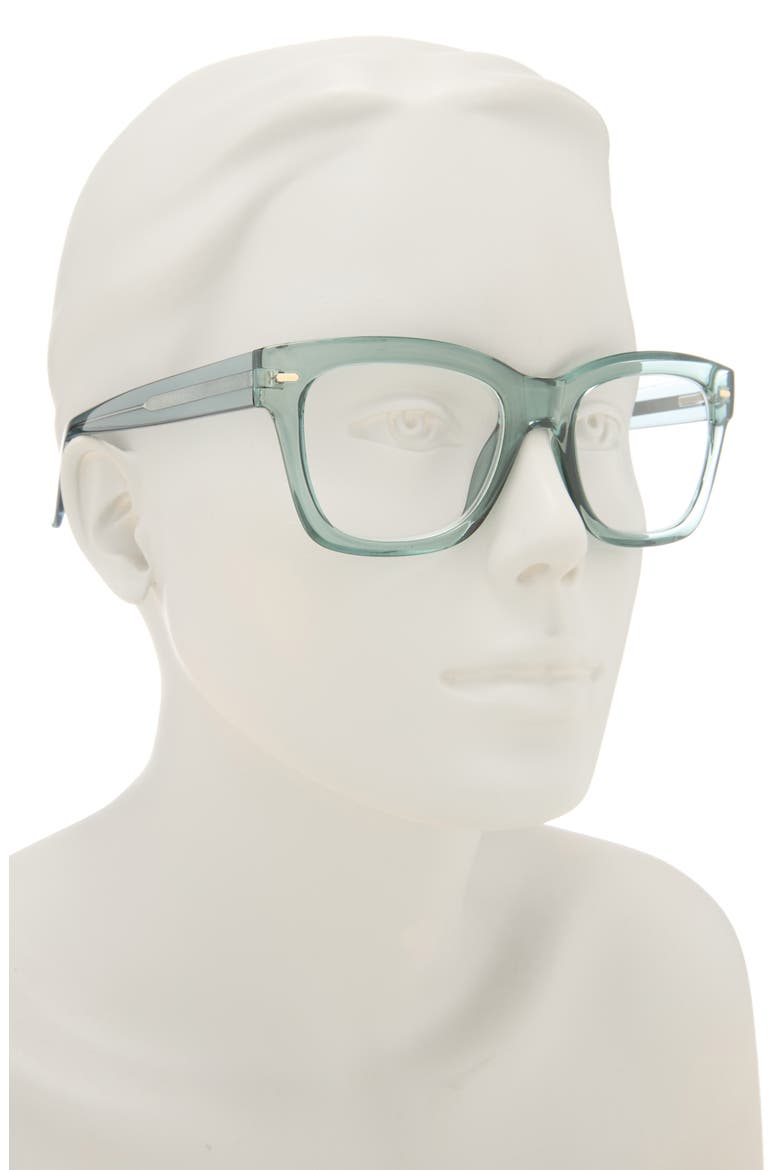 Crystal Core 32mm Square Reading Glasses, Alternate, color, CRYSTAL BLUE