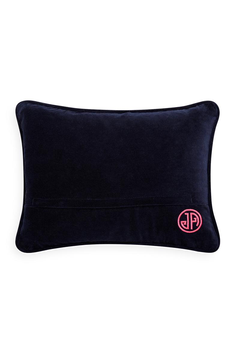 Boss Lady Needlepoint Pillow, Alternate, color, Orange / Pink