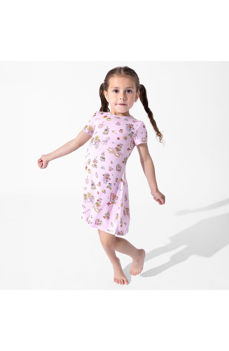 Bellabu Bear Kids' Tea Party Short Sleeve Dress, Alternate, color, Tea Party