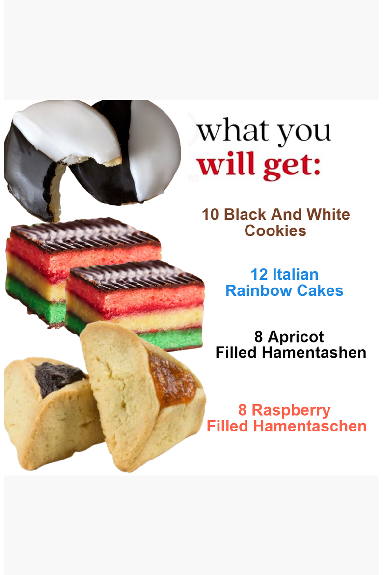 38 Piece Assorted Food Basket with Cookies and Cake, Alternate, color, Multi