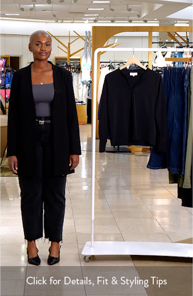 Crepe Split Front Top, sales video thumbnail