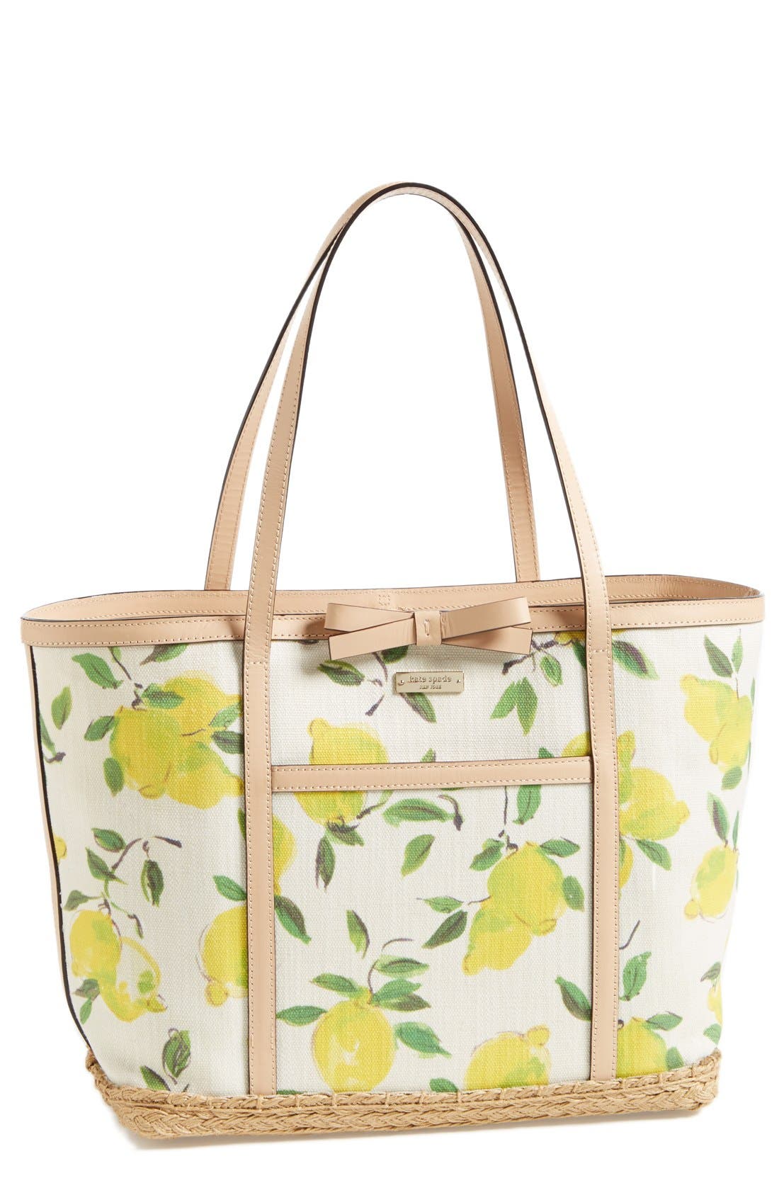 'capri espadrille - francis' tote, Main, color, PAINTERLY LEMONS