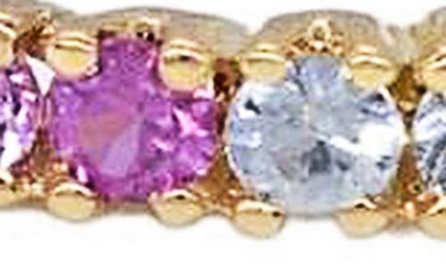 Sethi Couture Rainbow Sapphire Ring In Yellow Gold
