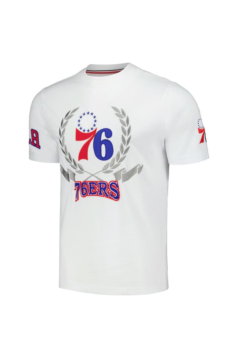 Unisex FISLL White Philadelphia 76ers Heritage Crest T-Shirt, Alternate, color, White