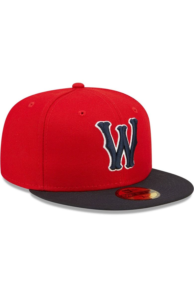 New Era Men's New Era Red Worcester Red Sox Authentic Collection Team Alternate 59FIFTY Fitted Hat, Alternate, color, 