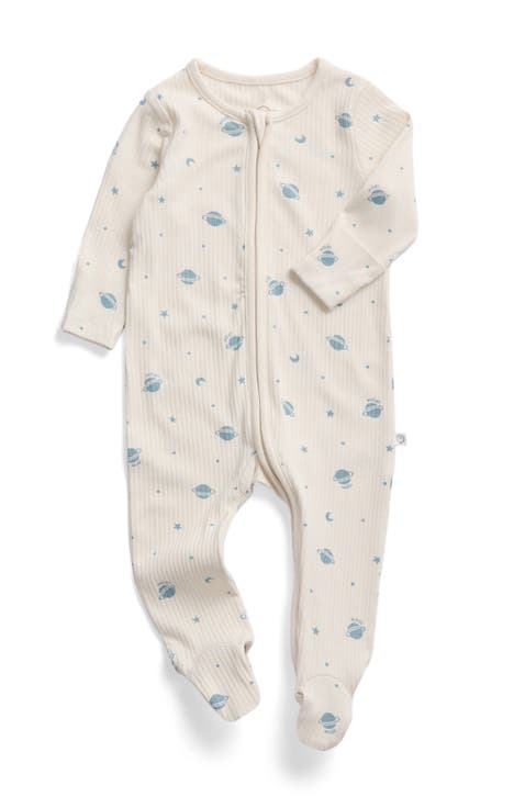 Ribbed Two Way Zip-Up Sleepsuit