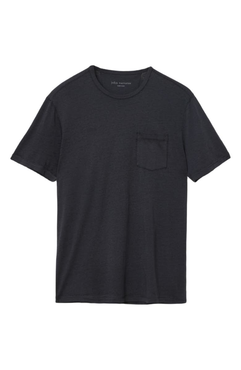 John Varvatos Bond Burnout Pocket T-Shirt, Alternate, color, Charcoal