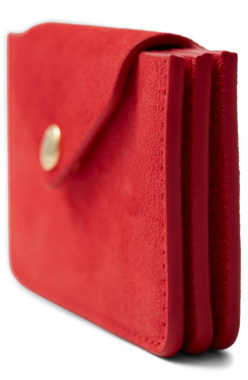 & Other Stories Leather Envelope Card Holder In Red