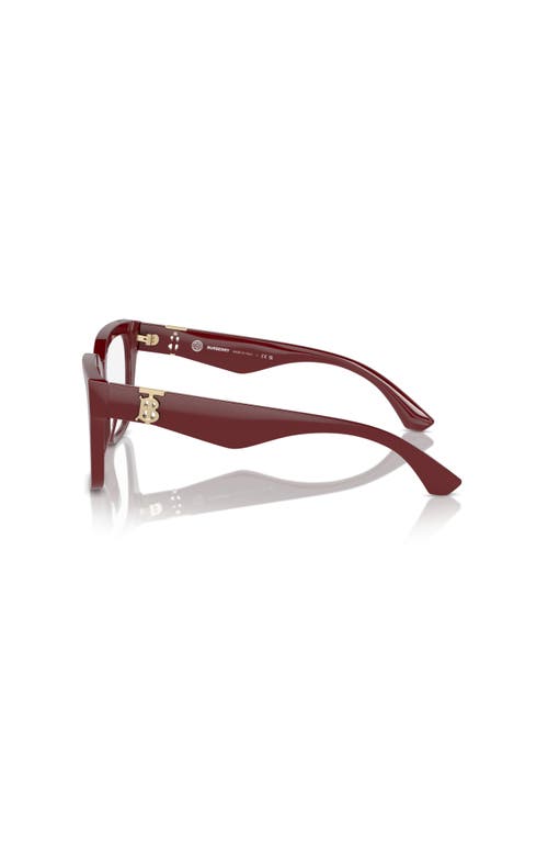 Burberry 53mm Square Optical Glasses In Red