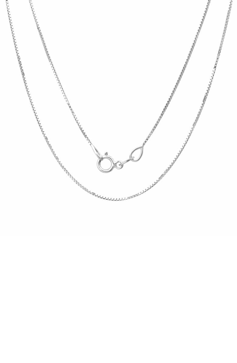A&M Sterling Silver Box Chain Necklace, Alternate, color, Silver