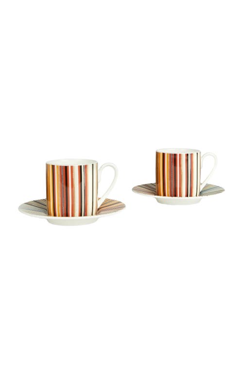 Missoni Home Jenkins Set Of 2 Coffee Cups & Saucers In Multi