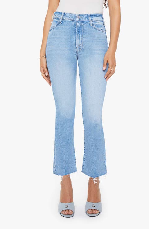 MOTHER Lil' Hustler Frayed Ankle Jeans (Sow Surreal) (Petite)