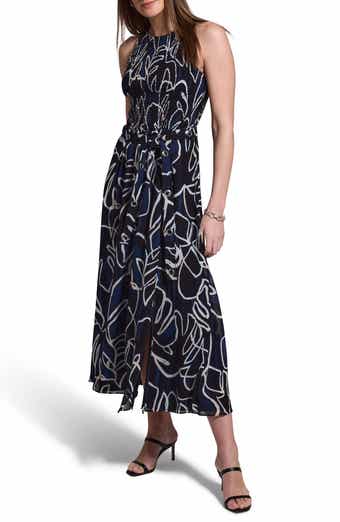 NIC+ZOE Midnight Muse Belted Georgette Midi Dress