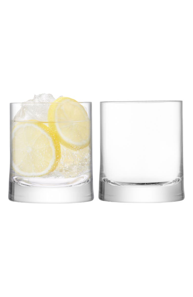 LSA Gin Set of 2 Glass Tumblers, Alternate, color, Clear