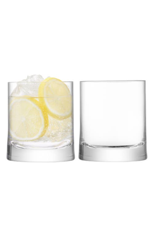 Lsa Gin Set Of 2 Glass Tumblers In Transparent