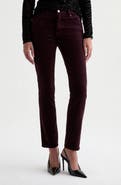 AG Mari Mid Rise Slim Straight Leg Velvet Jeans