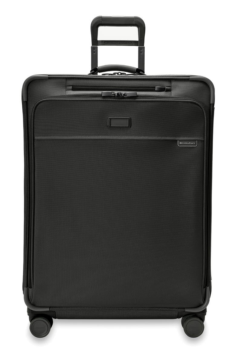 Baseline 29-Inch Large Expandable Spinner Suitcase, Main, color, BLACK