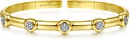Gabriel & Co. Demure Diamond Station 14K Gold Open Bangle Bracelet