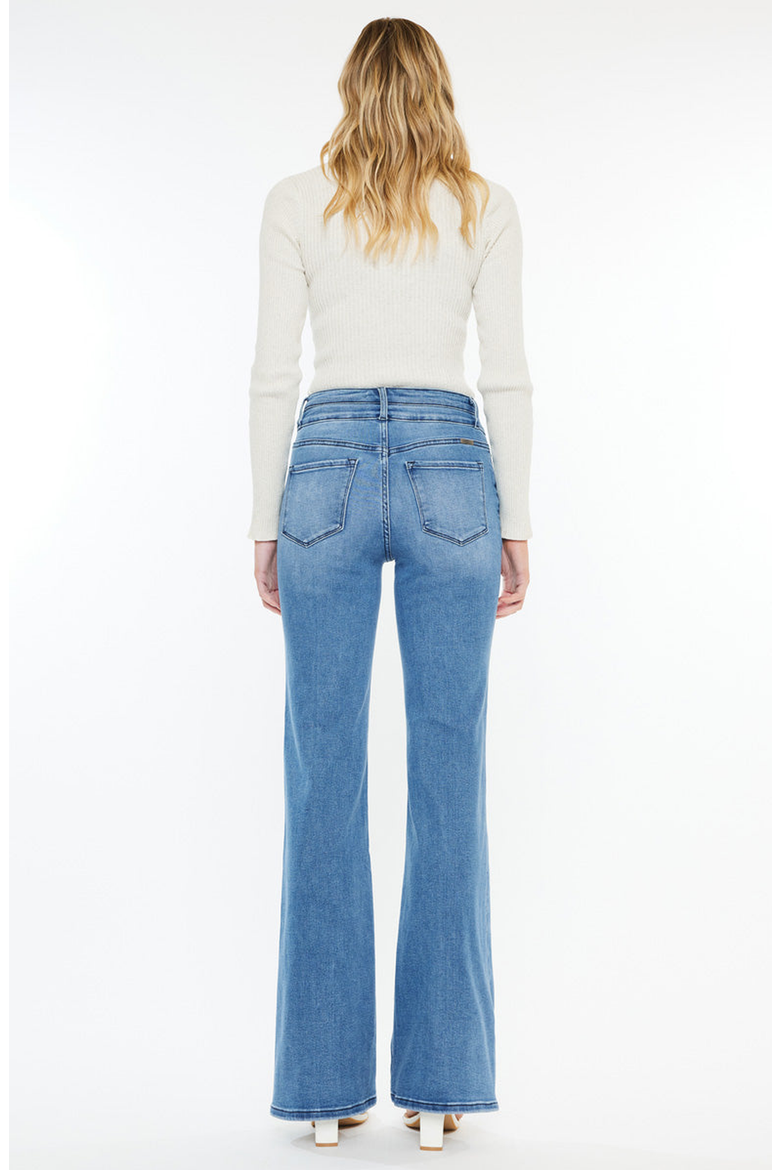 Onyx Essentials Ultra High Rise Wide Flare Jeans, Alternate, color, Medium Wash