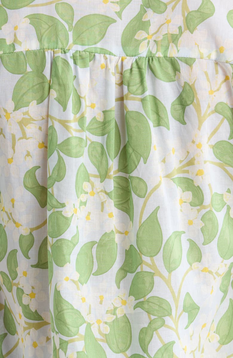 SUGARLIPS Kiany Floral Short Sleeve Button-Up Shirt, Alternate, color, Light-Blue-Green